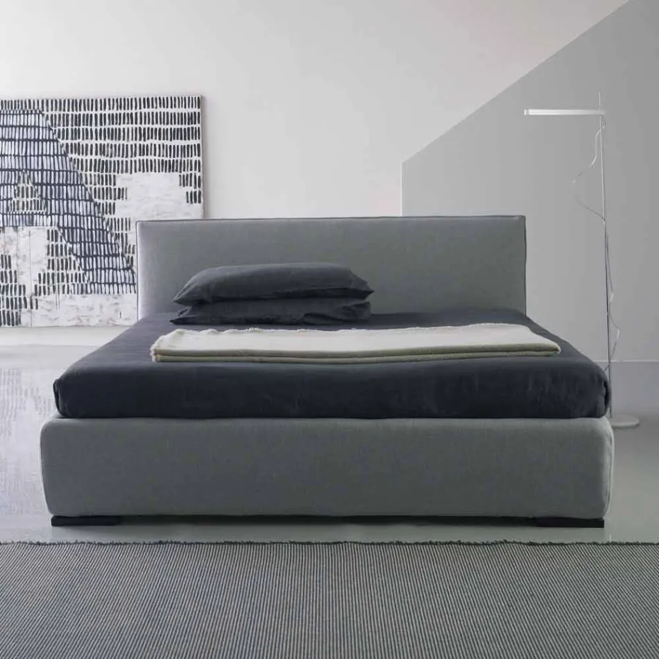 Cama de casal moderna, com compartimento, Gaya New by Bolzan Viadurini