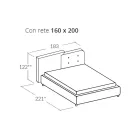 Cama de Casal Design Moderno em Veludo Cinza e Laranja - Plorifon Viadurini