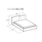 Cama de Casal Design Moderno em Veludo Cinza e Laranja - Plorifon Viadurini