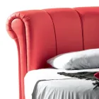 Cama de casal moderna redonda de luxo em couro sintético fabricado na Itália - Dream Viadurini