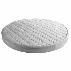 Cama de casal moderna redonda de luxo em couro sintético fabricado na Itália - Dream Viadurini