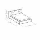 Cama de casal acolchoada moderna com caixa elevatória 160x190 / 200cm Mia Viadurini
