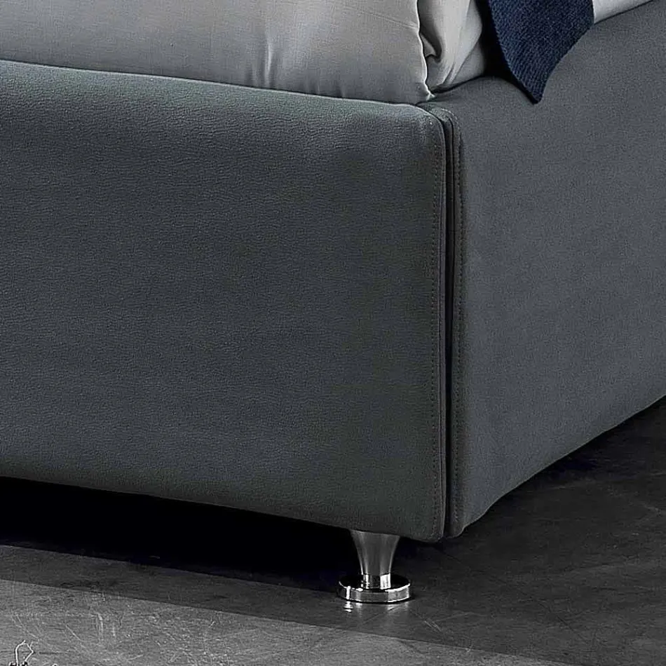 Cama de casal acolchoada moderna com caixa elevatória 160x190 / 200cm Mia Viadurini