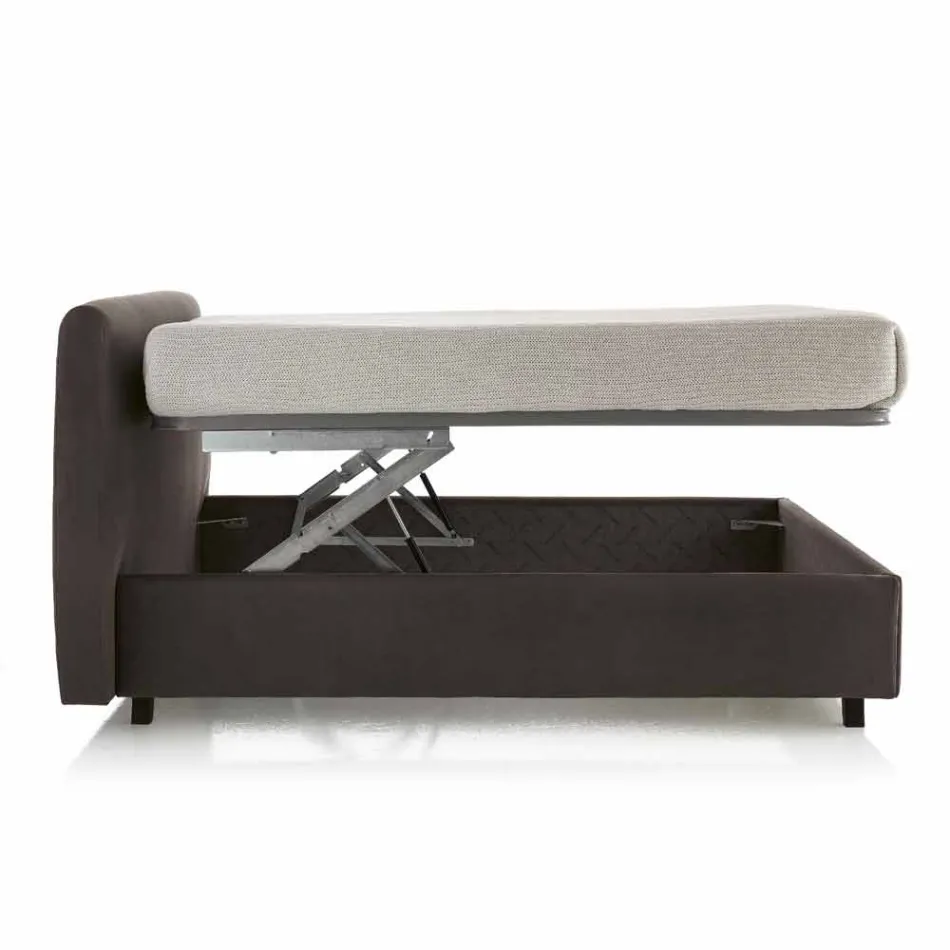 Cama de casal acolchoada moderna com caixa elevatória 160x190 / 200cm Mia Viadurini