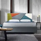 Cama de casal acolchoada moderna com caixa elevatória 160x190 / 200cm Mia Viadurini