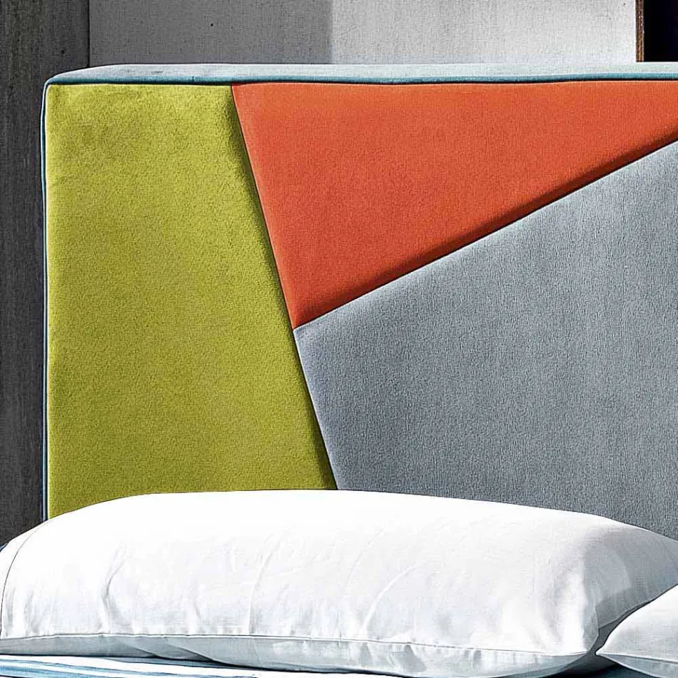 Cama de casal acolchoada moderna com caixa elevatória 160x190 / 200cm Mia Viadurini