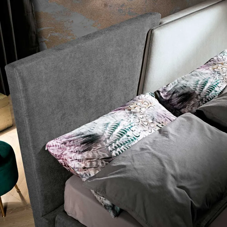 Cama de casal estofada moderna com design acolchoado ou liso - Aftamo Viadurini