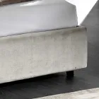 Cama de casal estofada moderna com design acolchoado ou liso - Aftamo Viadurini