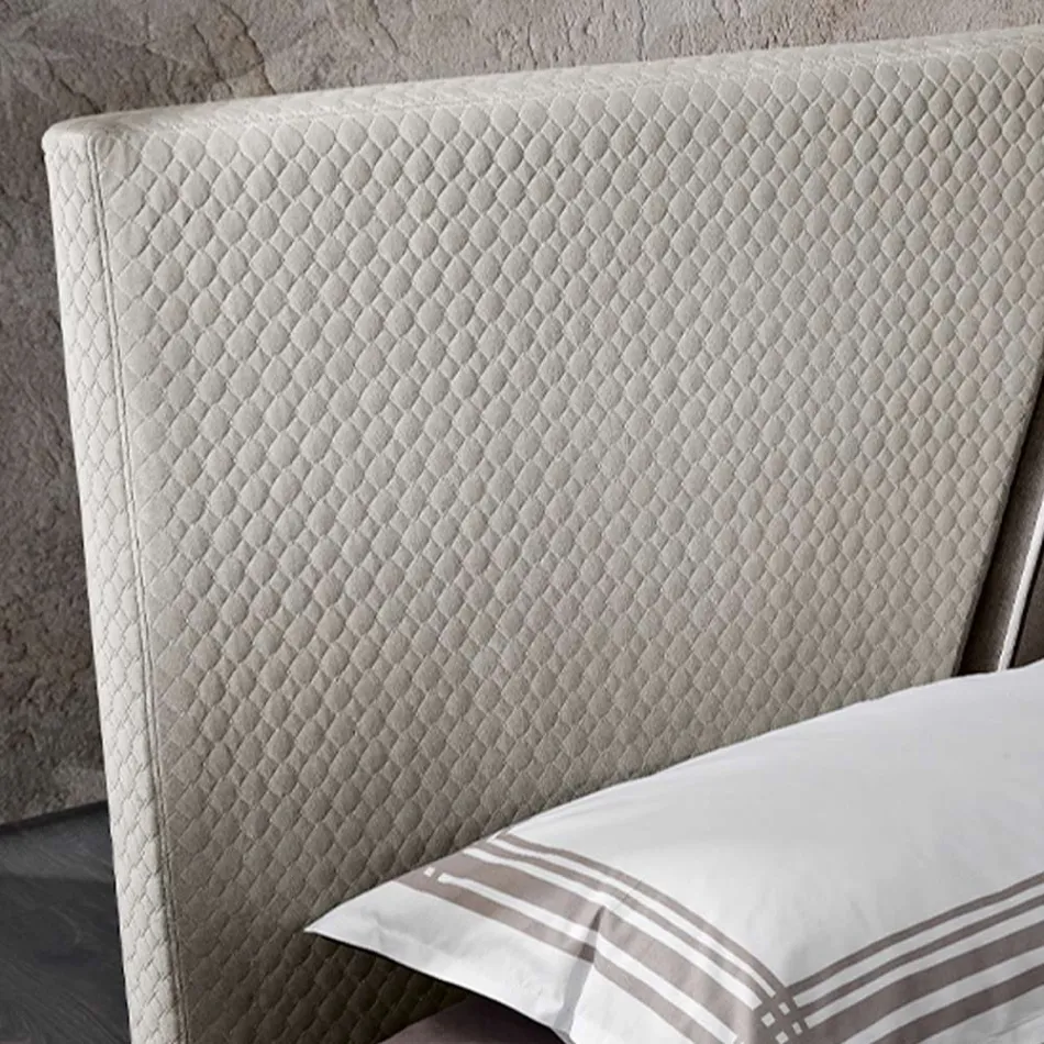Cama de casal estofada moderna com design acolchoado ou liso - Aftamo Viadurini