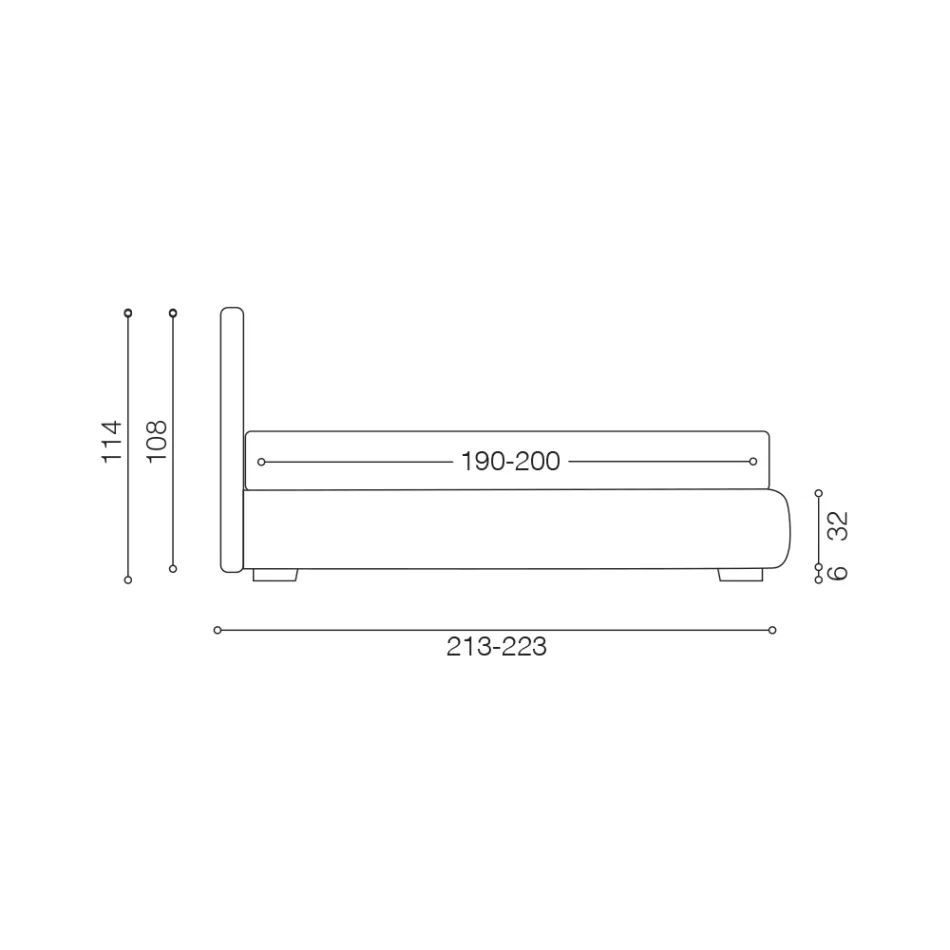 Cama de casal moderna em couro sintético com armazenamento - Ozzano Viadurini