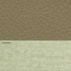 Cama de casal moderna em couro e tecido made in Italy - Zeldo Viadurini