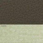 Cama de casal moderna em couro e tecido made in Italy - Zeldo Viadurini