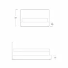 Cama de casal moderna, sem arrumação, Gaya New by Bolzan Viadurini