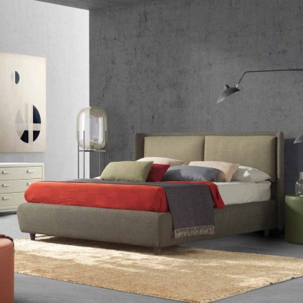 Modern cama de casal, sem armazenamento, Kate por Bolzan Viadurini