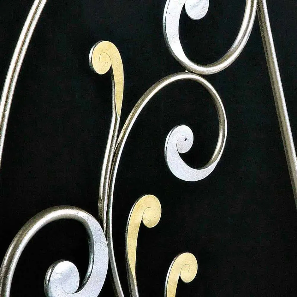 cama de casal neoclássica em ferro forjado a mão completo Jessica Viadurini