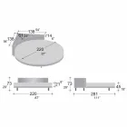 Cama de casal redonda moderna com cabeceira angular Made in Italy - Tima Viadurini