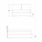 Cama de casal sem caixa, design contemporâneo, Iorca by Bolzan Viadurini