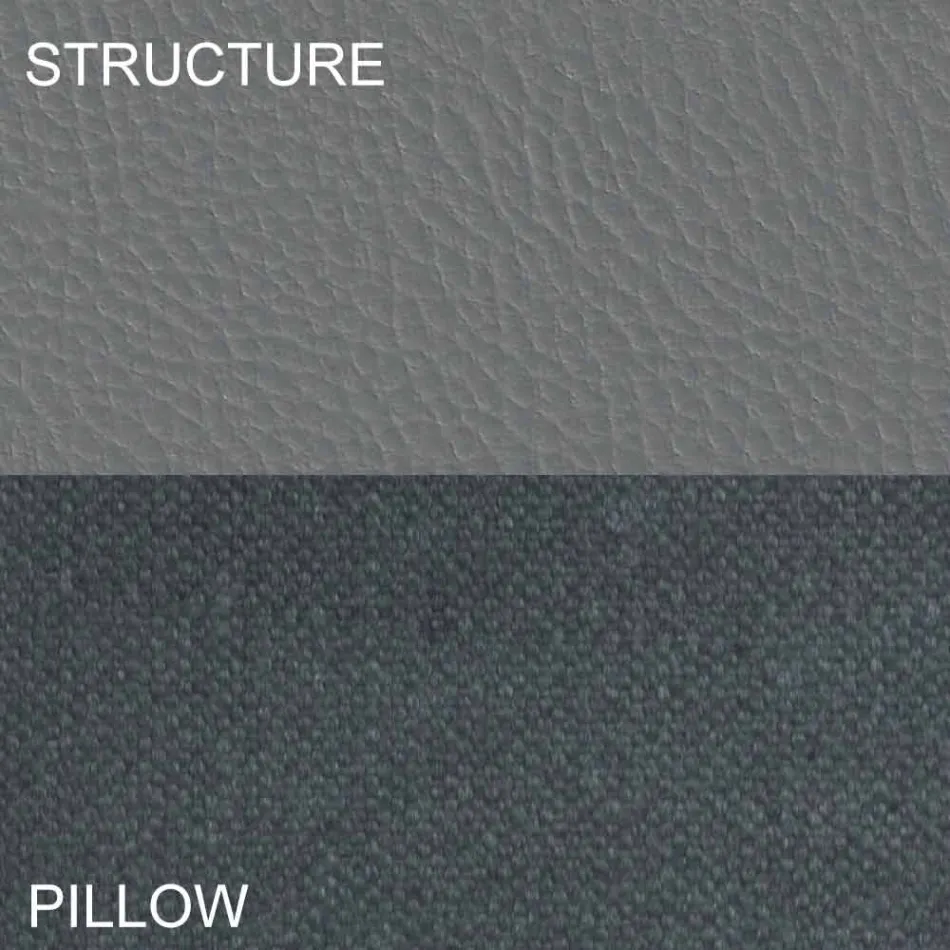 Cama de casal redonda coberta com couro ecológico Made in Italy Design - Vesio Viadurini