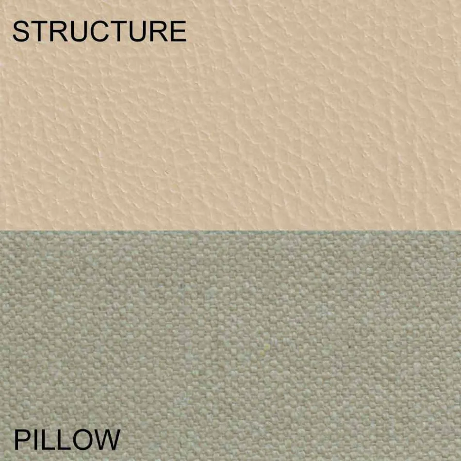 Cama de casal redonda coberta com couro ecológico Made in Italy Design - Vesio Viadurini