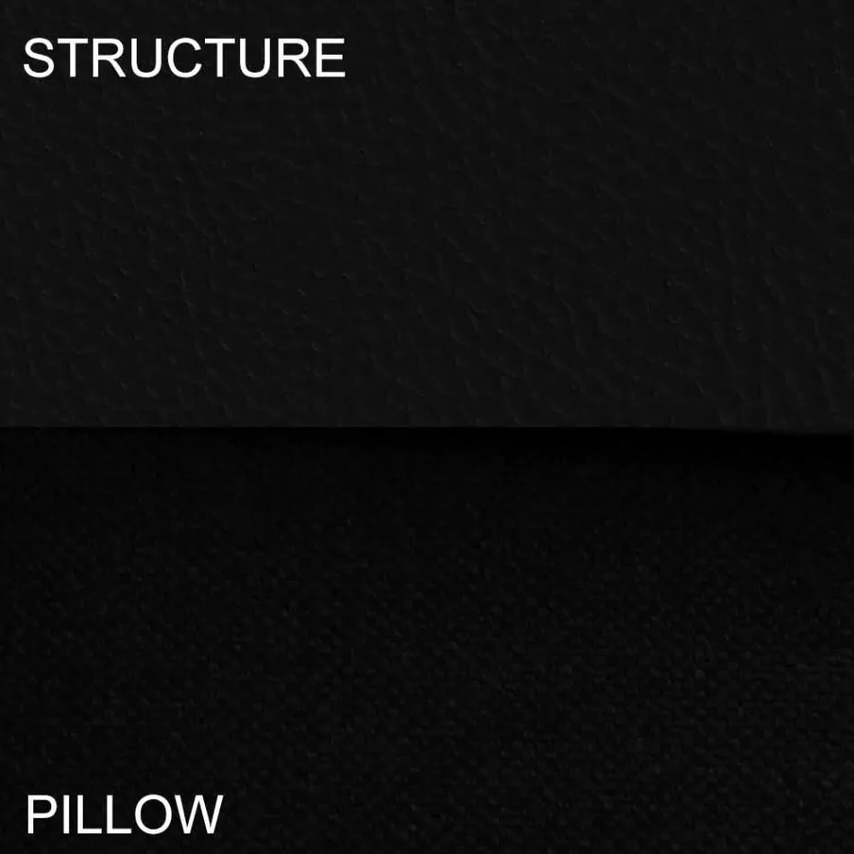 Cama de casal redonda coberta com couro ecológico Made in Italy Design - Vesio Viadurini