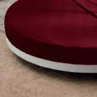 Cama de casal redonda coberta com couro ecológico Made in Italy Design - Vesio Viadurini