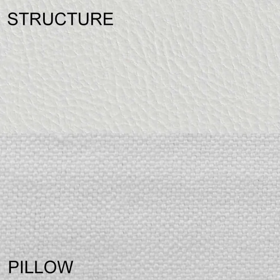 Cama de casal redonda coberta com couro ecológico Made in Italy Design - Vesio Viadurini