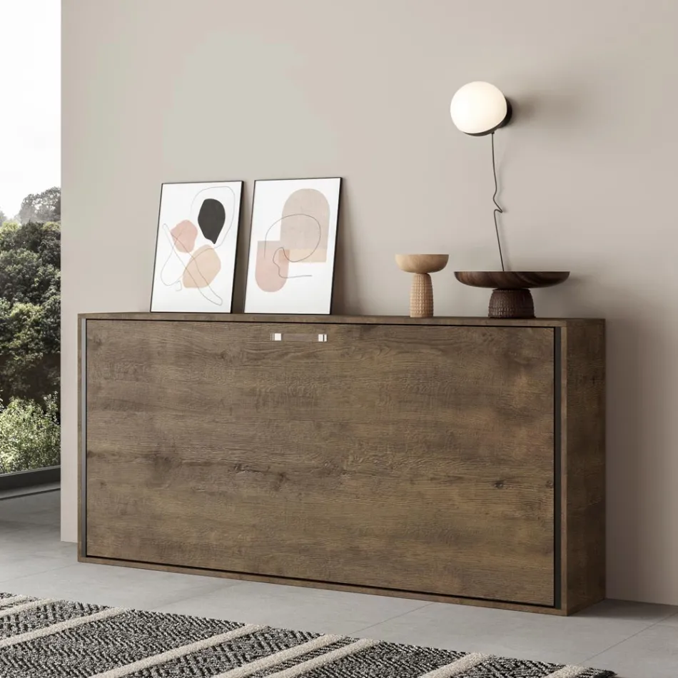 Cama de solteiro dobrável horizontal feita na Itália - Collaborative Viadurini