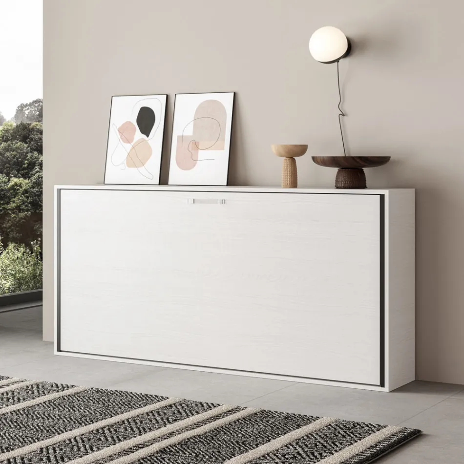 Cama de solteiro dobrável horizontal feita na Itália - Collaborative Viadurini