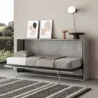 Cama de solteiro dobrável horizontal feita na Itália - Collaborative Viadurini