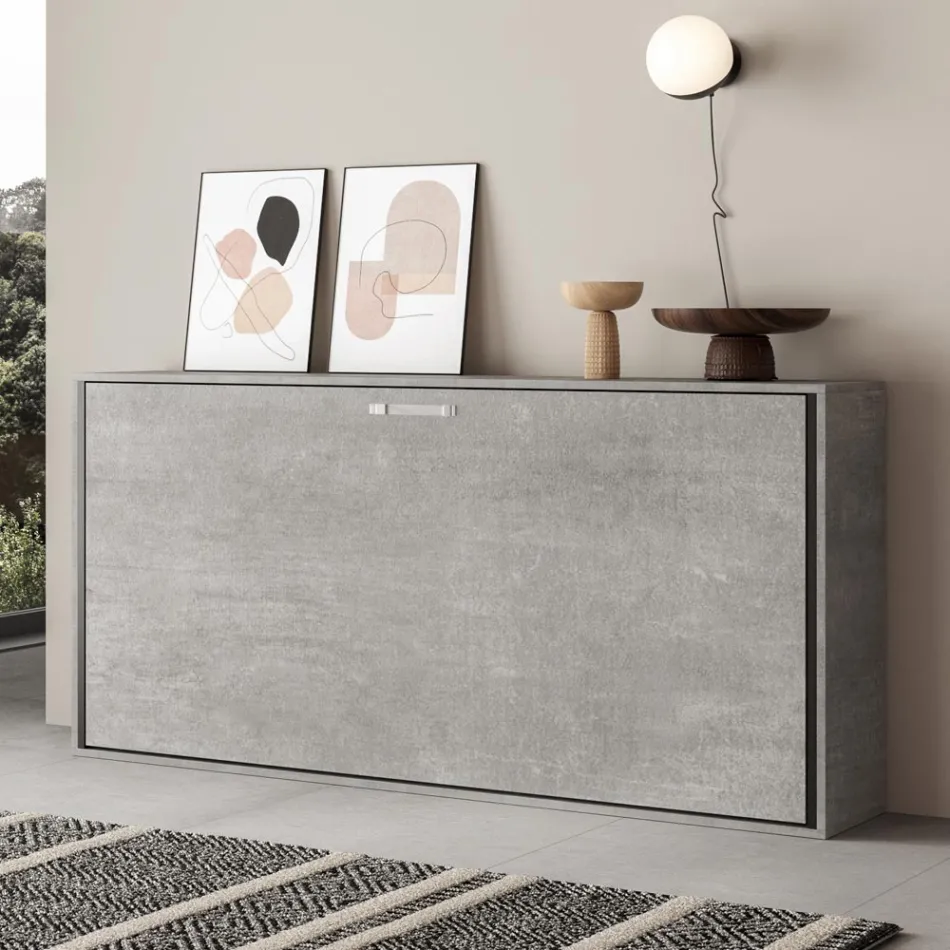 Cama de solteiro dobrável horizontal feita na Itália - Collaborative Viadurini