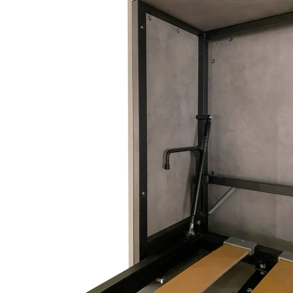 Cama de solteiro dobrável horizontal feita na Itália - Collaborative Viadurini