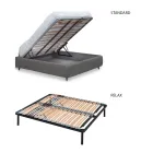 Cama de solteiro com armazenamento opcional Made in Italy - Ciccio Viadurini