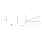 Cama de solteiro com cabeceira e pés acolchoados Made in Italy - Aaron Viadurini