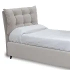 Cama de solteiro com cabeceira e pés acolchoados Made in Italy - Aaron Viadurini