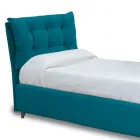 Cama de solteiro com cabeceira e pés acolchoados Made in Italy - Aaron Viadurini