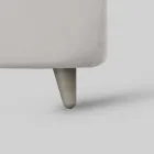 Cama de solteiro com cabeceira e pés acolchoados Made in Italy - Aaron Viadurini