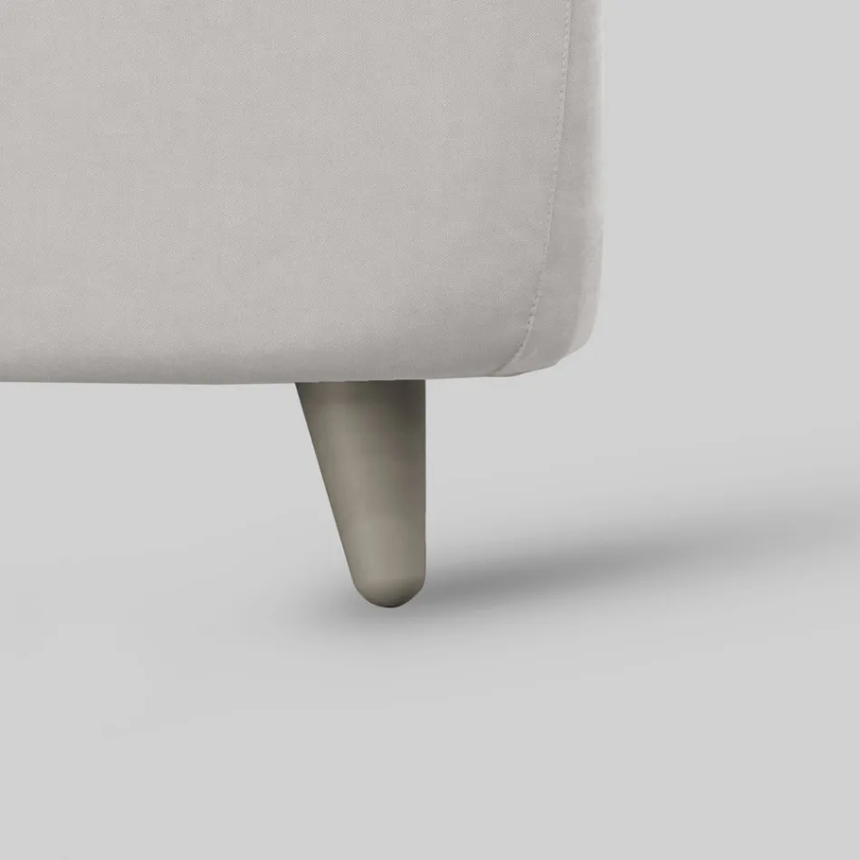 Cama de solteiro com cabeceira e pés acolchoados Made in Italy - Aaron Viadurini