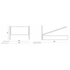 Cama de solteiro estofada com armazenamento opcional Fabricado na Itália - Akira Viadurini