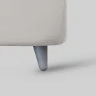 Cama de solteiro estofada com armazenamento opcional Fabricado na Itália - Akira Viadurini