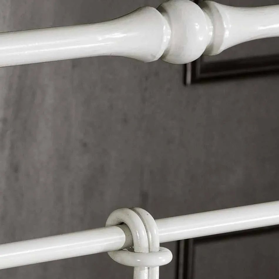 cama de solteiro em ferro forjado completo Amanda trabalhada, feita na Itália Viadurini