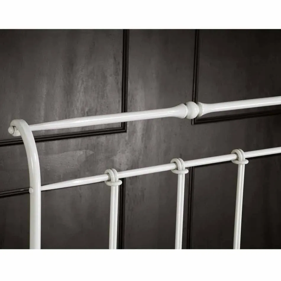 cama de solteiro em ferro forjado completo Amanda trabalhada, feita na Itália Viadurini