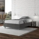 Cama de casal tamanho Queen (120x200 cm) revestida em microfibra, fabricada na Itália - Athlete Viadurini