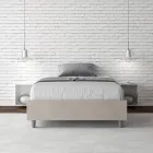 Cama de casal tamanho Queen (140x200 cm) revestida em microfibra, fabricada na Itália - Athlete Viadurini