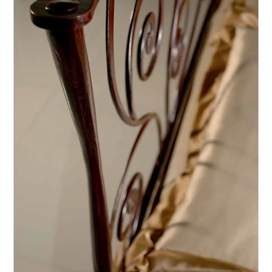 Uma cama e um meio quadrado Ares de ferro forjado Viadurini