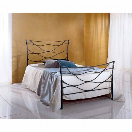 Uma cama e uma meia hidra de ferro forjado quadrada Viadurini