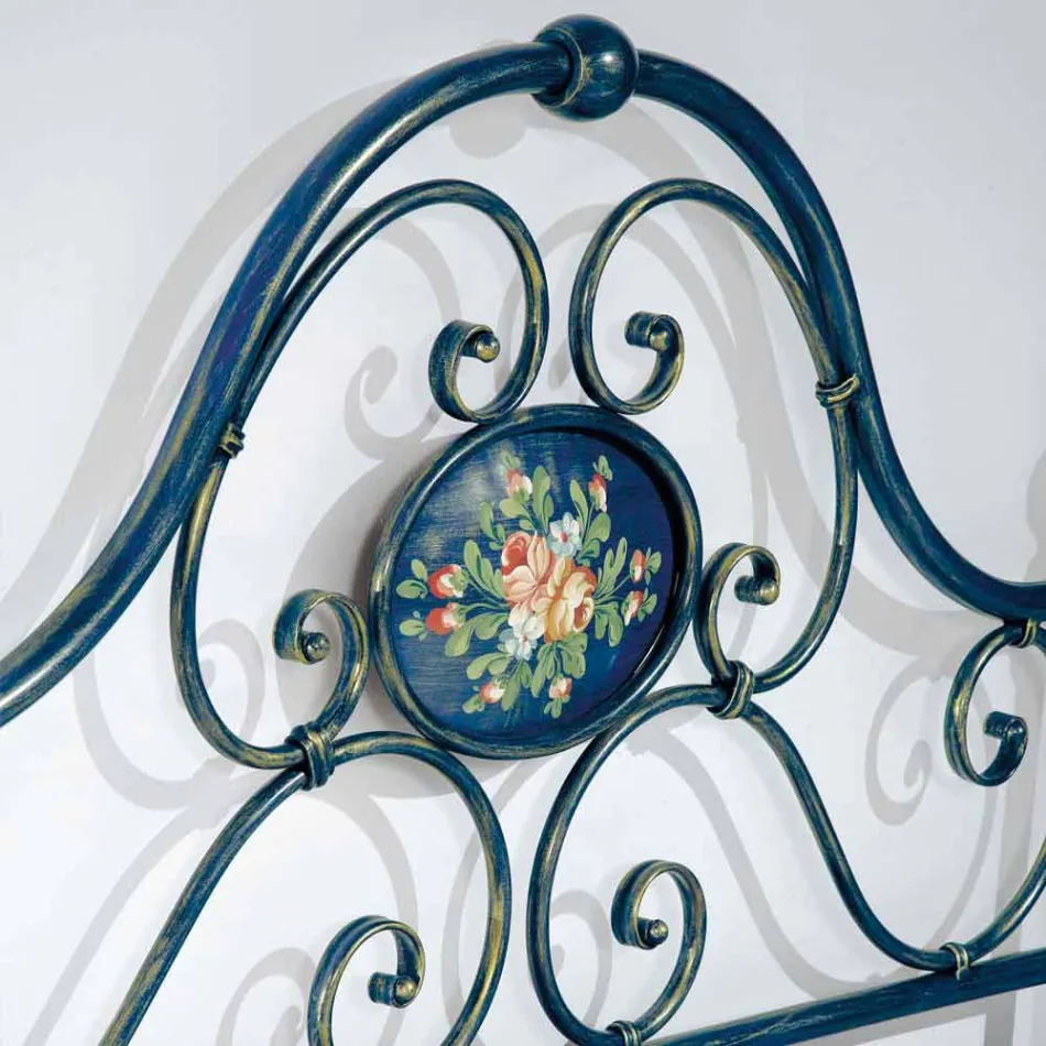 Cama queen size ferro forjado esmagado Gloria Design Viadurini