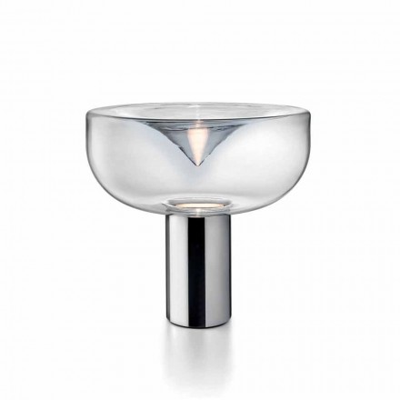Leucos Aella candeeiro de mesa em vidro contemporâneo em cristal Led RGB Viadurini