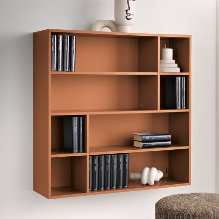 Estante de parede de design em melamina em várias cores, fabricada na Itália - Kea Viadurini