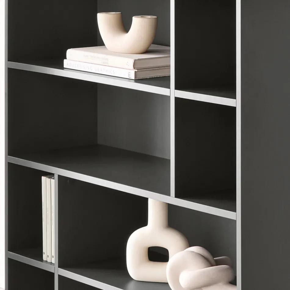 Estante de parede de design em melamina em várias cores, fabricada na Itália - Kea Viadurini