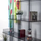 Livro de parede Smoke Sfera3 L180 x H180 x P30 cm, fabricado na Itália Viadurini